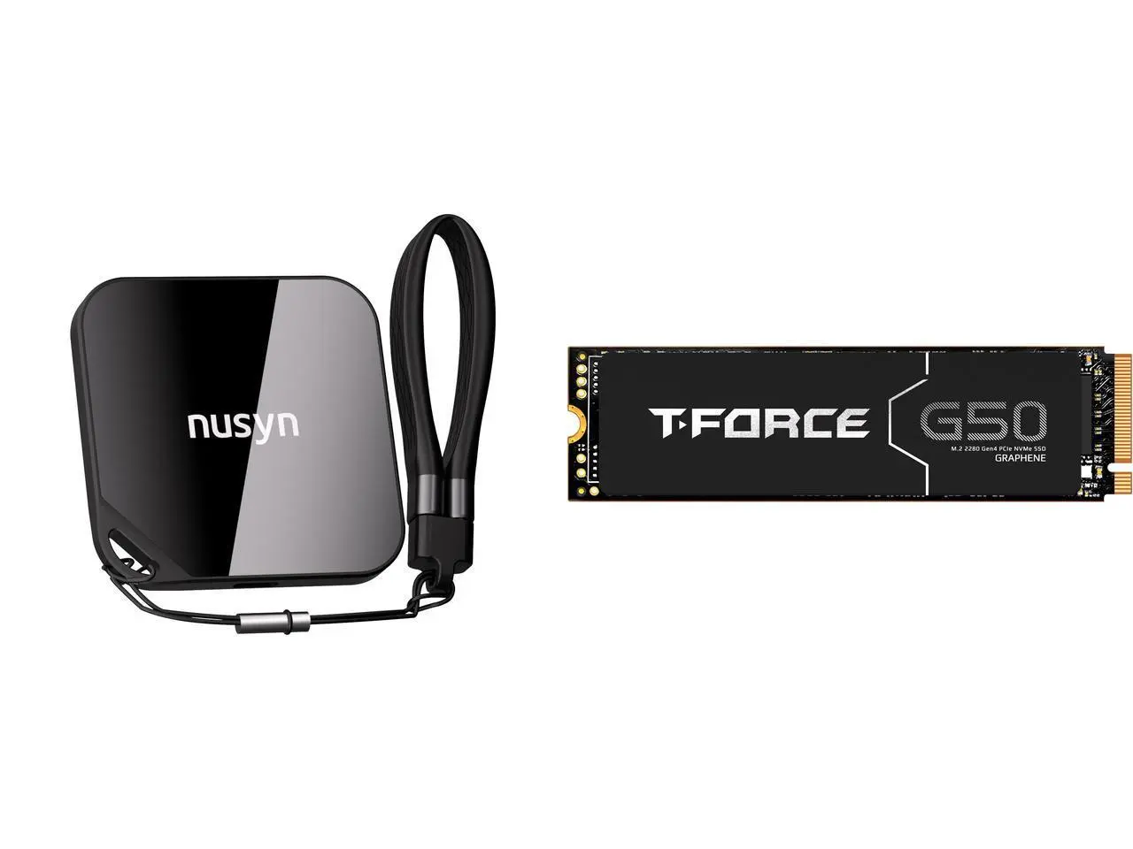 Nusyn 2TB Magnetic Portable SSD - Up to 2000MB/s, USB-C, USB 3.2 Gen 2x2, Aluminum+Glass Housing - Black (NSP33) Team Group T-FORCE G50 M.2 2280 4TB PCIe 4.0 x4 with NVMe 1.4 TLC Internal Solid State Drive (SSD) TM8FFE004T0C129