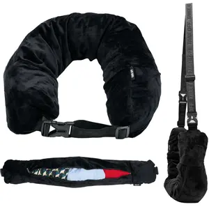 Travel Neck Pillow - Stuffable for Travel with Extra Clothing Storage & Super Soft Plush Fleece for Comfortable Journeys