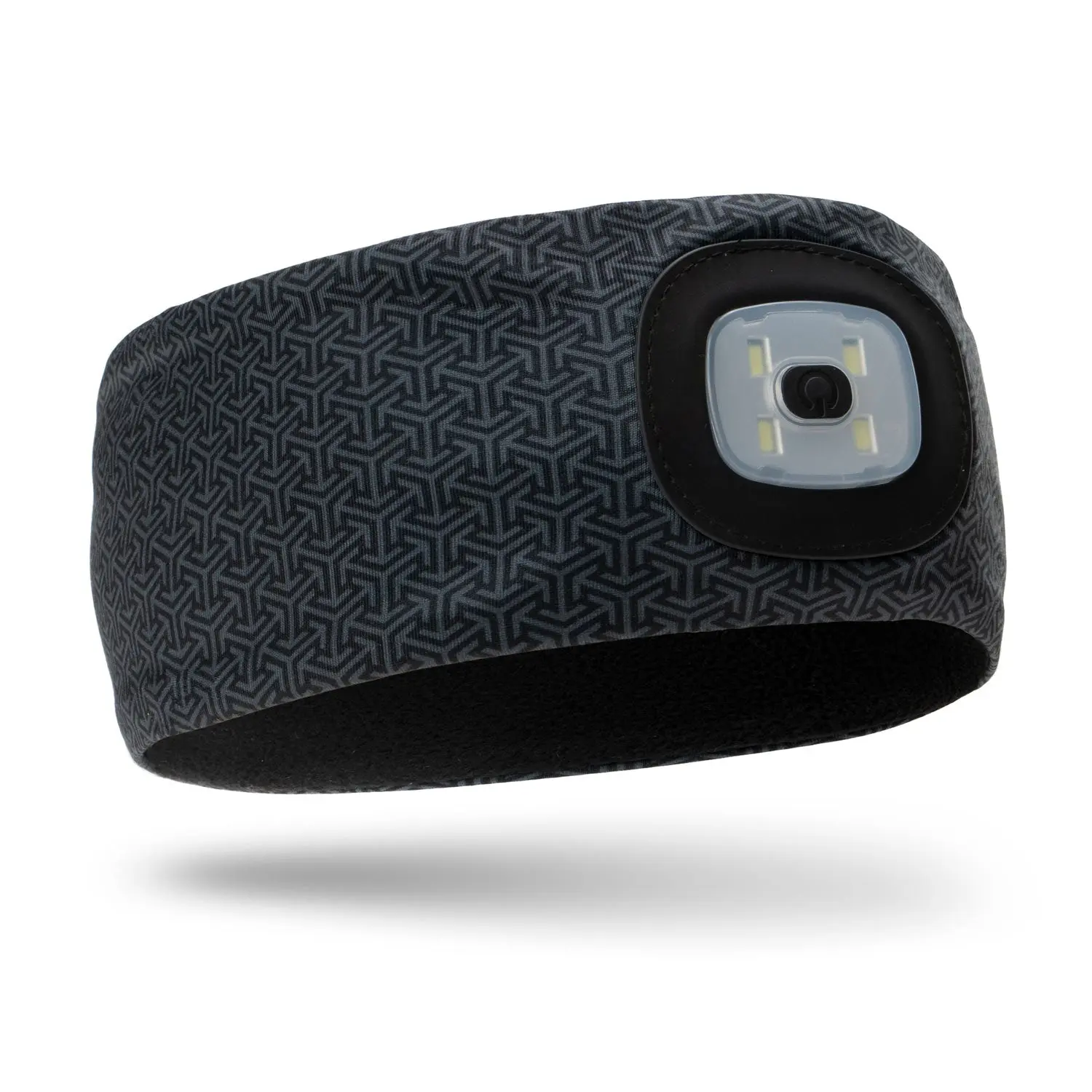 Performance Running LED Lighted Headband - Midnight, Reversible, 3 Light Modes, Comfortable in Cold Weather, Ideal for Evening Runs, Fits Most Sizes, Fleece, Adjustable, Night Runs