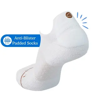 SHEZZA Anti-Blister Padded Ankle Socks - Foam Cushioned Heel for Comfort & Blister Prevention - Unisex for Boots Sambas Loafers Running Sneakers Women Minimalist