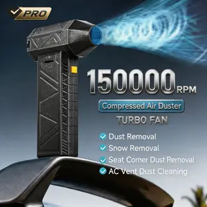 180W Violent Turbo Jet Fan 150,000 RPM: Ultra-Powerful Carbon Fiber Mini Blower & Electric Air Duster, Jet Dry for Car Detailing, PC Cleaning, Pet Hair & BBQ - Fast Charge Cool Tech Power Tool Gift for Men