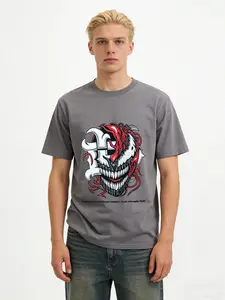 Venom Gothic Streetwear Oversized T‑Shirt, 2026 Viral Y2K Dark Grunge Graphic Tee, Edgy Horror Punk Casual Top, Trendy Aesthetic Streetwear Essential