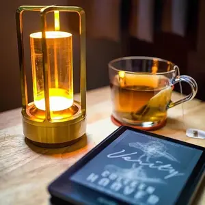 Modern Geometric Metal Cross Crystal Ball Night Light, Rechargeable Crystal Atmosphere Lamp, Cordless LED Table Lamp with 3-Color Dimming, Touch Control, and Adjustable Brightness. Ideal for Home, Bedroom, Party Decorations, and Gifts.
