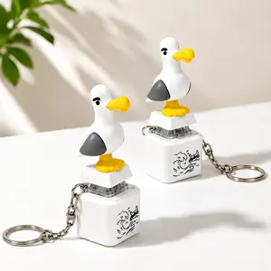 【Buy 1 Get 1 Free】Seagull MINE! Button Keychain-Real Sound & LED Light, Funny Interactive Novelty Gift Suitable for Friends and Family, summerwins