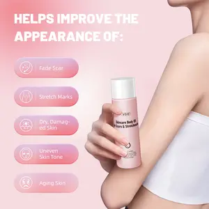 VGO Skincare Body Oil for Scars and Stretch Marks 120ml 4.06 oz Reduce Pregnancy Scars Acne Scars Surgical Marks Stretch Marks Vitamin A Vitamin E Jojoba Oil Olive Oil All Skin Types