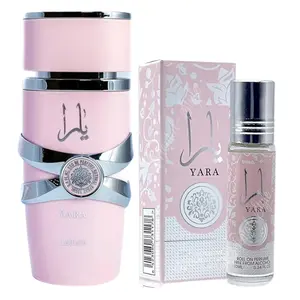 (Bundle Pack) 3.4oz Yara Perfume by Lattafa + 10ml Yara Roll-On Perfume Oil Fragrance Smooth Scent Scented Aroma Cosmetic