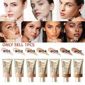 Colored Moisturizing Foundation Liquid, Daily Skin Tint, Concealer, Long-Lasting Waterproof, Oil-Control, Matte Finish, Bb Cream, Bronze Tone, Lightweight Cosmetic