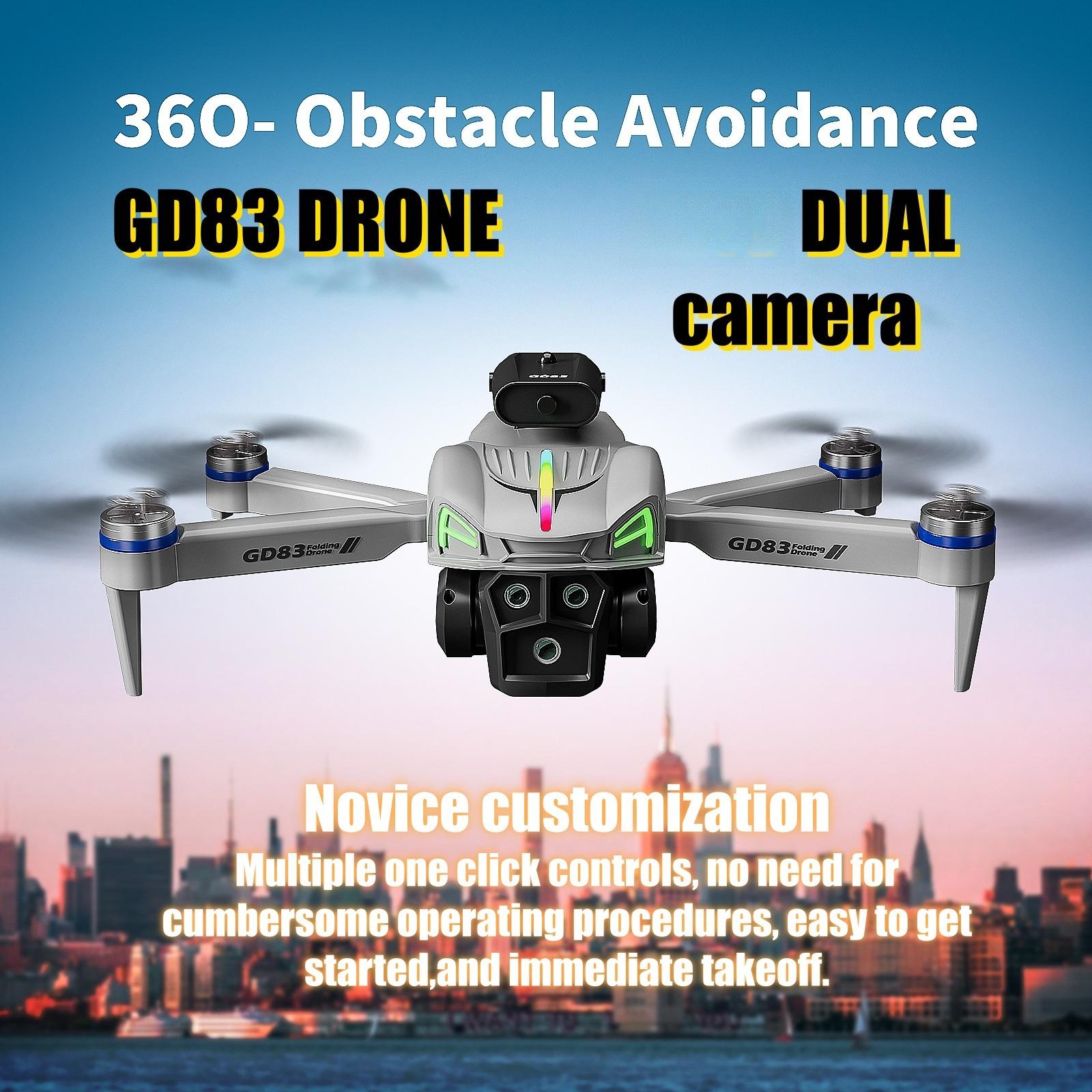 4K  Foldable Flagship Drone, 80M Flight Altitude 7.2M/s Speed 200g 1500M Range, Dual Cameras Brushless Motor Intelligent Following Aerial Photography Drone for Beginners