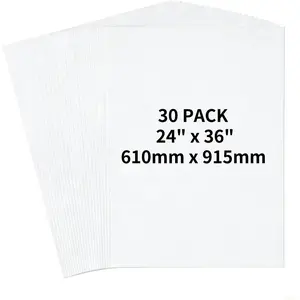24x36 inches White Poster Board 30 Packs Large Heavyweight Blank Poster Paper Bulk for School Office & Craft Projects