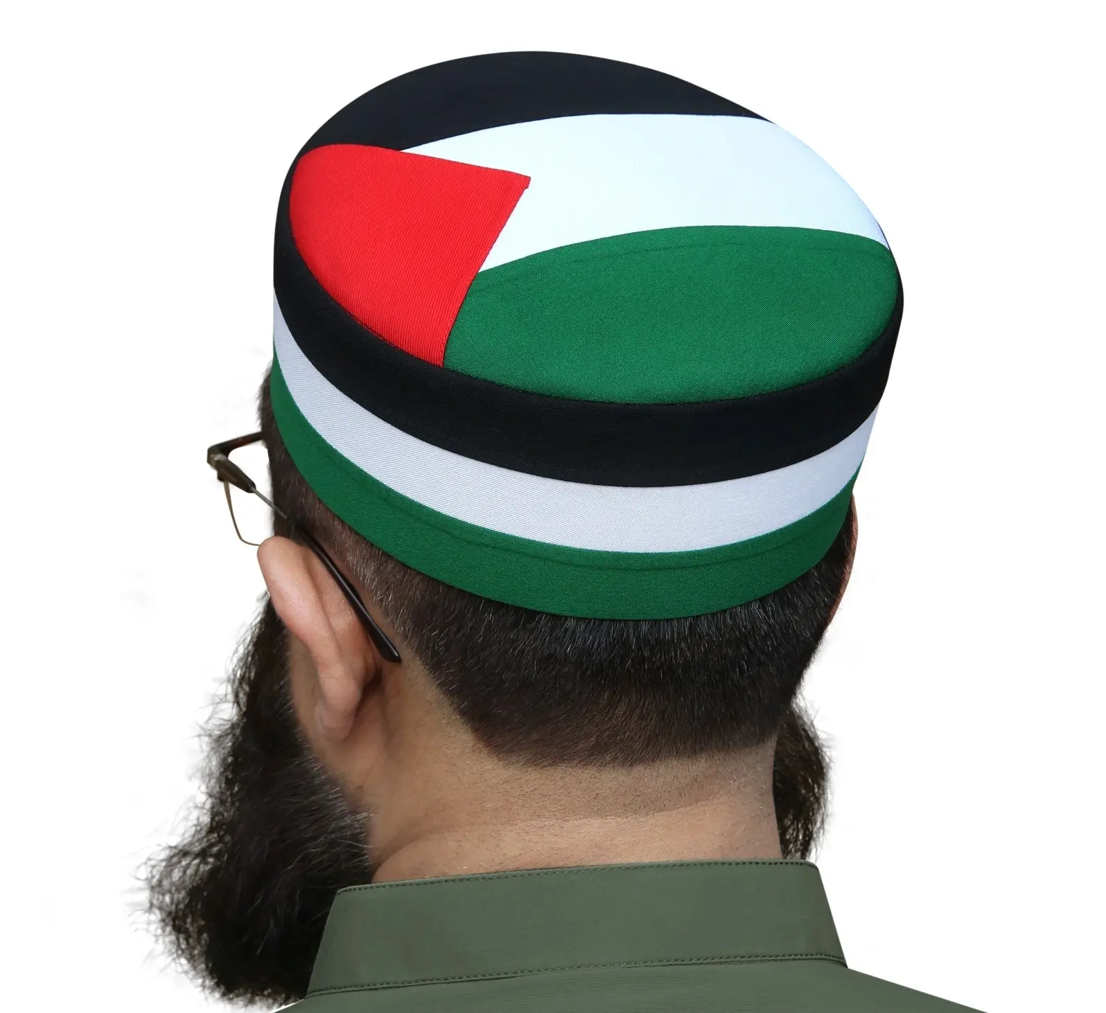 Premium Palestine Kufi Hat – Traditional Flag Beanie, High-Quality Polyester-Cotton Blend, Perfect for Prayer