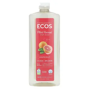 Earth Friendly Products Ecos®, Plant Powered Dish Soap, Grapefruit, 25 fl oz (739 ml)