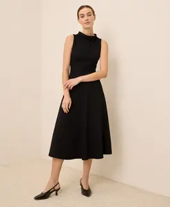 Women's Fit & Flare Cowl Neck Dress