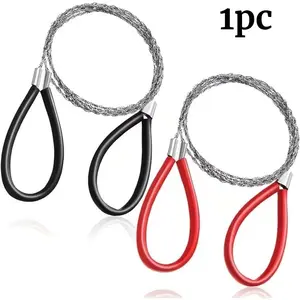 Stainless Steel Rope Saw Metal Wire Hand Bag Cord Emergency Rescue PVC Pipe Woodworking Camping Hiking Cutting Tool Outdoor Multifunctional Tools Survival Tools