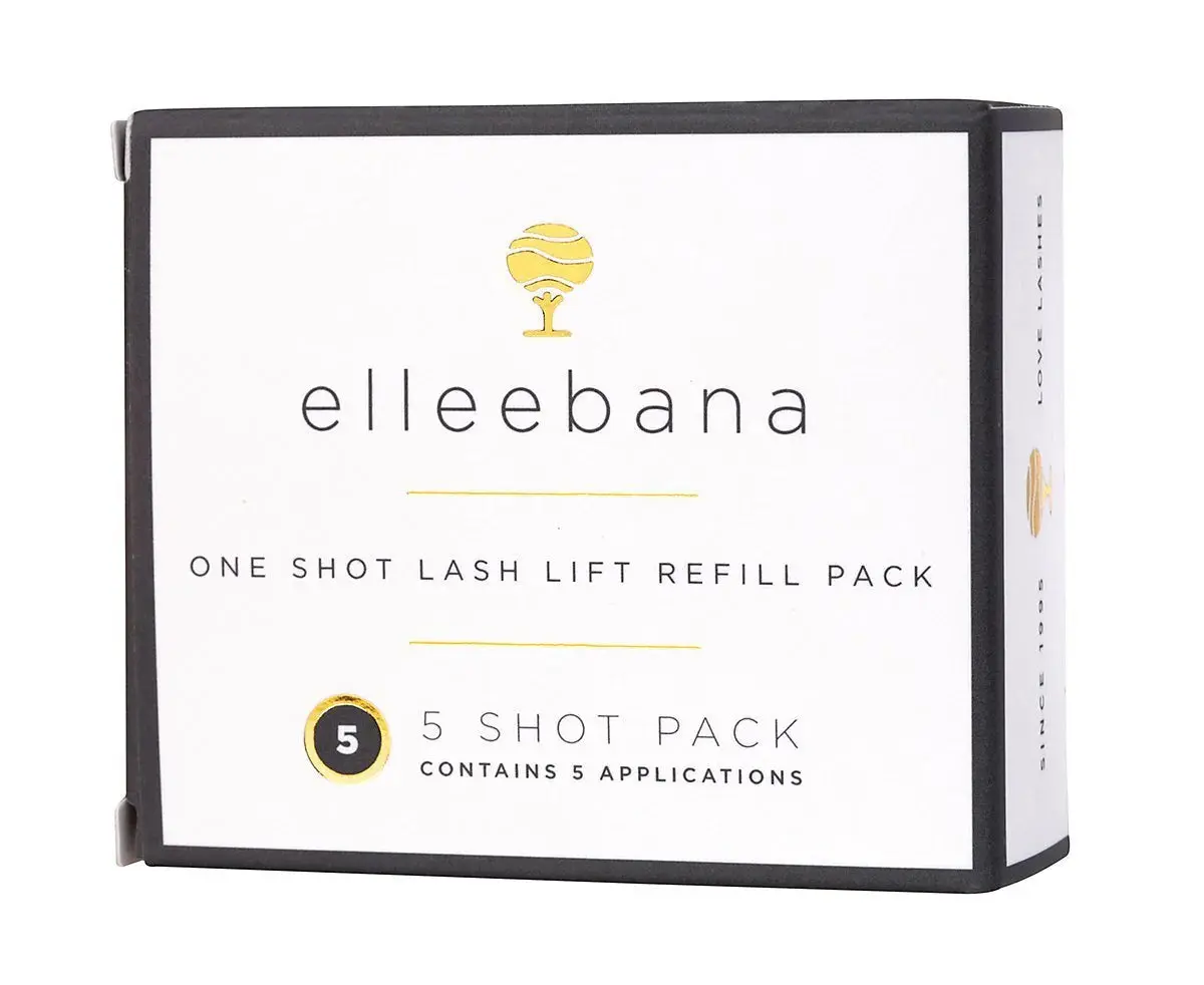 Elleebana Eyelashes Lash Lift Refill Multi Pack - 5-Shot, 5 Mins Fast Action, High-Quality Cosmetic Setting Item for Fine Hair, Makeup