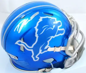 D'Andre Swift Autographed Detroit Lions Flash Speed Mini Helmet-Fanatics *Silver - Fanatics Authentic Certified