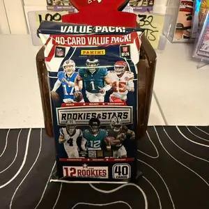 Panini Rookie and Stars 40-Card Value Pack - 12 Rookies & 40 Cards - NFLPA Official Trading Cards