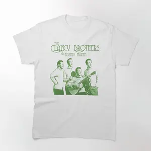The Clancy Brothers & Tommy Makem T-Shirt - Irish Folk Music Legends Graphic Tee, Clancy Brothers Tribute, High-Quality Cotton