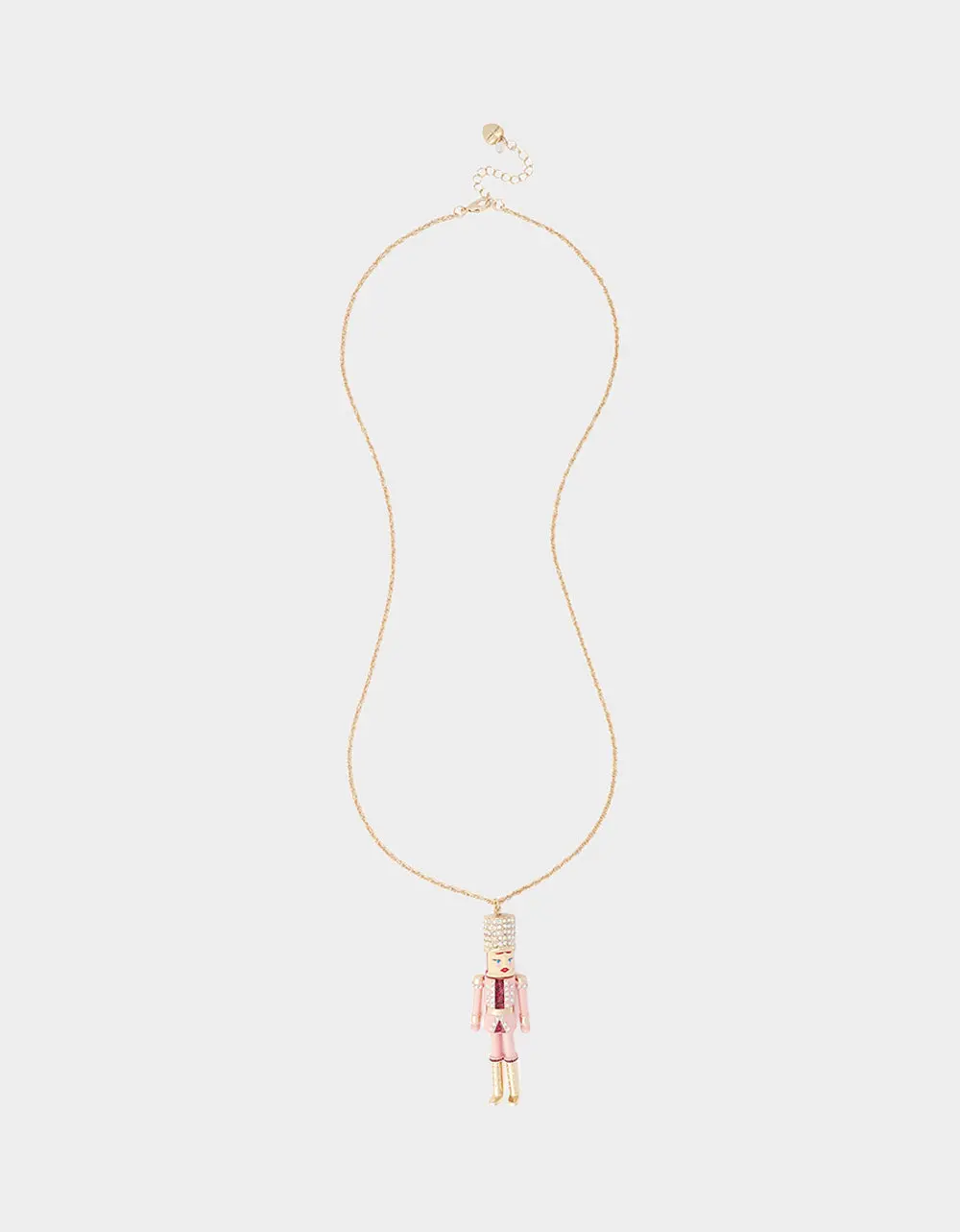 PINK NUTCRACKER LONG PENDANT NECKLACE PINK