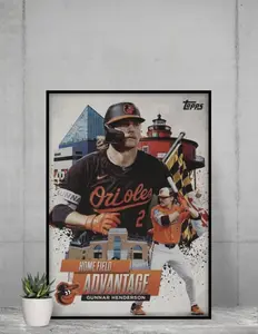 Topps Gunnar Henderson Home Field Advantage 12x17 Poster Baltimore Orioles