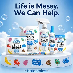Miss Mouths Messy Eater Stain Treater Spray 4 oz, Fabric Stain Remover for Baby Clothes and Laundry, Helps Remove Food Grease and Coffee Stains, Everyday Cleaning Essential