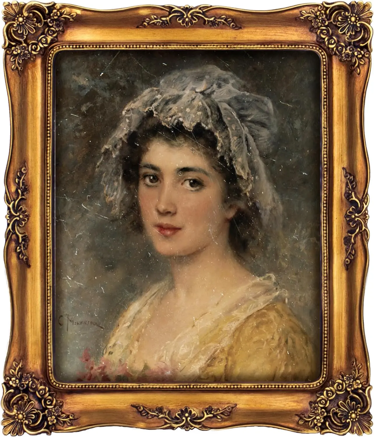 8x10 Picture Frame  Antique Picture Frames for Wall Hanging & Tabletop, Ornate Baroque Frames 8x10 or Matted to 5x7 Photo (8x10 inch, Bronze)