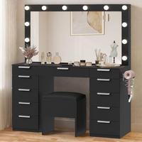 Black Bulb - Wood Tabletop