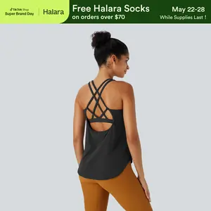 Halara UltraSculpt Round Neck Curved Hem Workout Tank Top
