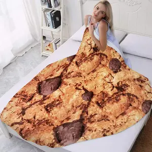 Oversized Tortilla Blanket - Soft Flannel Throw for All Seasons Hypoallergenic Geometric Design Machine Washable Perfect for Home Decor or Gift