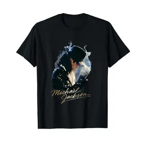 Michael Jackson King of Pop T-Shirt Vintage 90s King of Pop Inspired Music Shirt Retro Streetwear Unisex Cotton Crewneck Short Sleeve Soft Breathable Casual Top MJ Tribute Pop Culture Fashion Tee for Fans S–5XL Trend