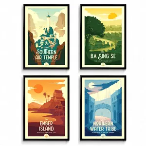Avatar Retro Travel Poster Bundle - Wall Decor Artwork Gift AtlaPoster