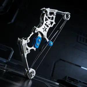 Mini Handheld Bow, Stainless Steel Composite Bow, Durable and Portable, Perfect for Outdoor Hunting, Shooting Practice, Adventure Gift，small size