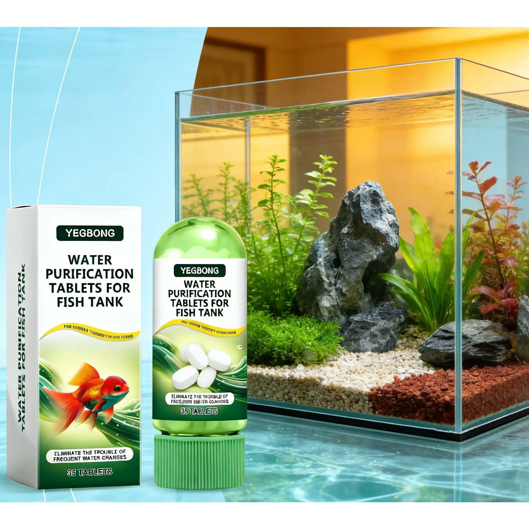 Aquarium Water Purification Tablets Fast Acting Water Clarifier For aquarium-water-purification-tablets-fast-acting-water-clarifier-for