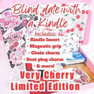 Very Cherry Limited Edition Blind Date with a Kindle Box Bundle | Includes Holographic Insert, Magnetic Grip, Dust Plug Charm, Hanging Chain Charm & More