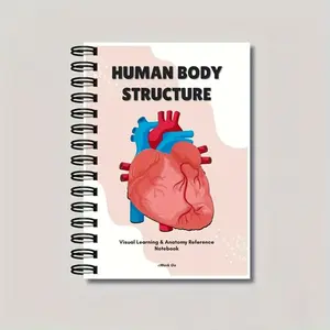 Human Anatomy Notebook for Medical Students, Nurses, and Biology Professionals, Visual Learning Spiral Bound Notebook, Essential Study Tool