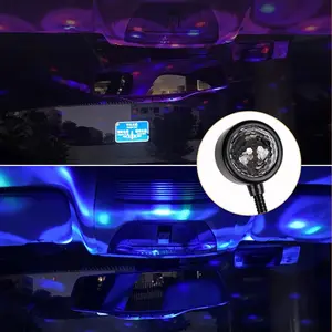 USB Star Night Light Projector,Portable Car Roof Sound Activated Atmosphere Lamp, Adjustable Auto Interior Atmosphere Decorative Light for Vehicle, Bedroom, Ceiling, Party RGB Car Lights interior car lights
