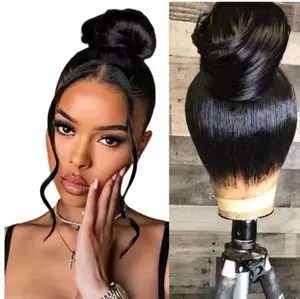 NEW IN 360 Full Lace Frontal Human Hair Wigs 30 32 Inch For Women Brazilian Body Wave Transparent Lace Front Pre Plucked Ponytail Hairstyle Bala Mat Scrunchie Natural Black Beaded