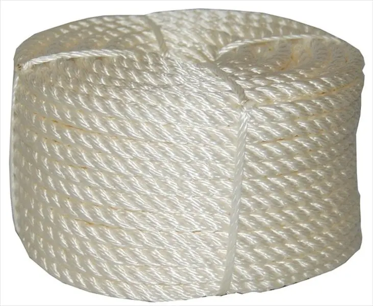 T.W. Evans Cordage 32-055 5/8" x 100' Strong and Durable Twisted Nylon Coiled Rope Coilette, 1144 lbs Load Capacity, Shock-Absorbing, Ideal for Anchor/Dock Lines, General Purpose Rope