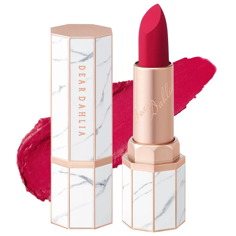 DEARDAHLIA Lip Paradise Effortless Matte Lipstick - Hydrating, Long-Lasting Formula with Rich Pigment, Vegan Cosmetic for Sensitive Skin, 0.11 oz, Lip Product, Dear Dahlia, 0.11Oz, Makeup, Luxury, Gentle, Smooth, Silky, Soft Glam, Everyday Glam, Cruelty F