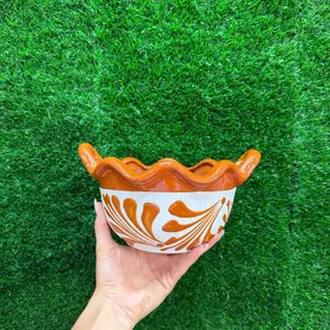 Relieve Cazuelita Salsera Grande 1 Litro color Mamey Sets.