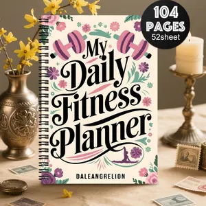 A beautiful spiral weight loss journal notebook - a diary for tracking diet, fitness meals, exercise and health. It can be used as a personal organizer for both men and women.