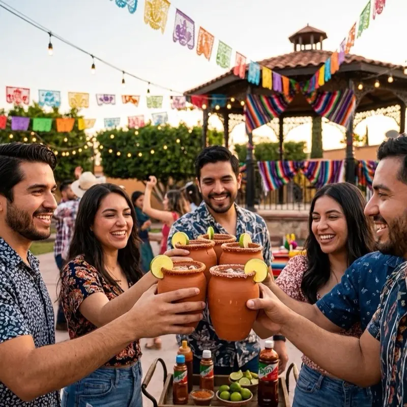 Cantaritos de Barro. Cantaritos mexican cups: beer michelada terracotta cup.