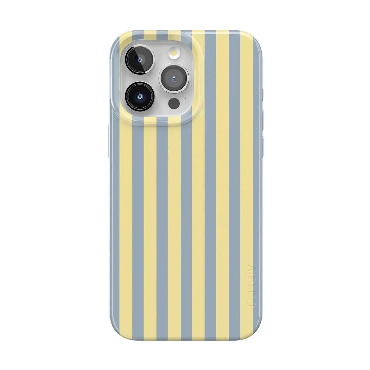 Casely iPhone 14 Pro Max Case | Coastline Stripes | Blue & Yellow | Compatible with MagSafe | Classic Ultra Thin Design