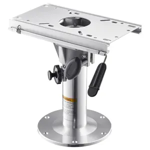 VEVOR Boat Seat Pedestal, Adjustable Height from 13.39 to 19.2 Inches, Aluminum Alloy Boat Chair Base with Slide, 5 - inch Sliding Travel, Locking Design, Ideal for Fishing and Boating EnthusiastsVEVOR Super Brand Day