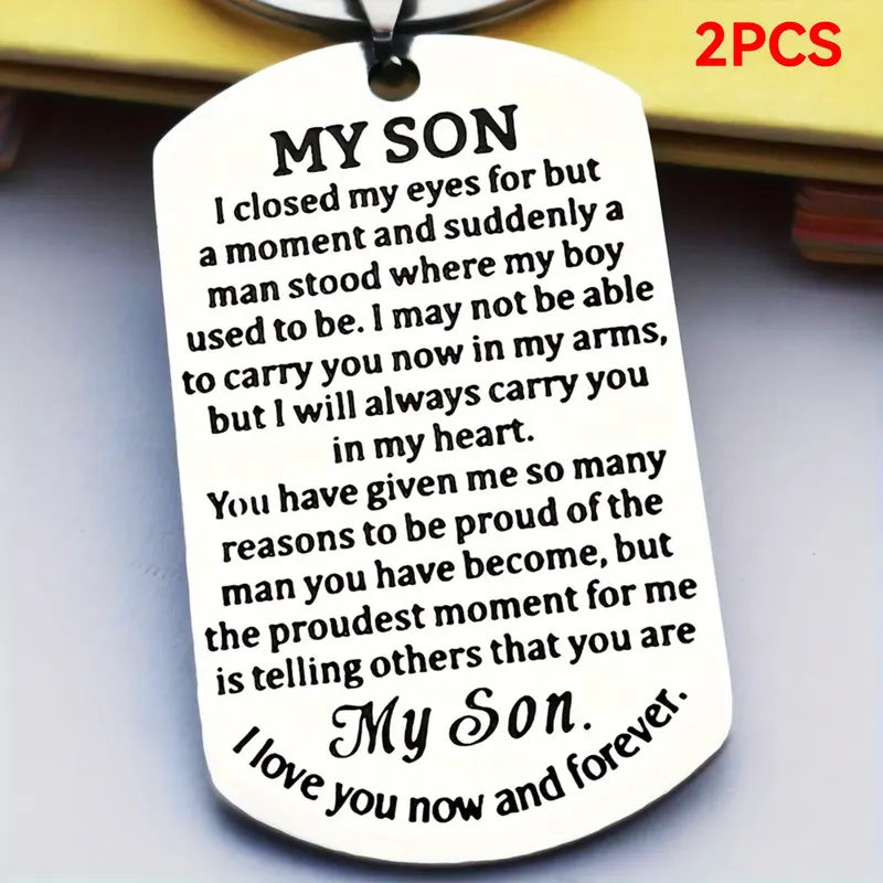 Men's 2-Piece Card Necklace Set - Heartfelt Encouraging Gifts from Mom Dad to Teenagers, School Accessory for 16th/18th/21st Birthday, Christmas Costume Jewelry