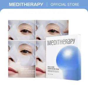 [MEDITHERAPY Official] Bluelayer Water Dome Mask | Overnight Hydrogel Face Mask for Glass Skin | Nano Hyaluronic Acid & Blue Agave | Deep Hydration, Firming & Pore Minimizing | 4EA
