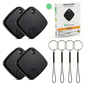 Air Trackers 4-Pack for iOS Find My Only, 1-Year Battery Life, Replaceable Battery, Key Finder, Item Locator Smart Tag for Keys, Bag, Luggage, Bicycle, Wallets and More