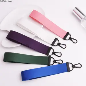Royal Blue Wrist Lanyard - Trendy Solid Color Fabric Key Strap with Strong Black Carabiner Clip, Durable Lightweight Comfortable Design, Perfect for Keys Phone ID Badge Bag Daily Carry Travel & Everyday Use