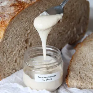 50g Live Sourdough Starter Culture – Naturally Fermented with Wild Yeast – Small Batch, No Commercial Yeast – Great for Rustic Crusty Bread - Packaging May Vary