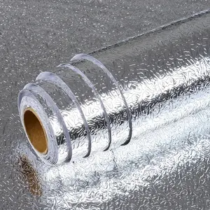 Kitchen Backsplash Wallpaper, Decorative Wallpaper, Peel and Stick Aluminum Foil Contact Paper, Self Adhesive Oil-proof Heat Resistant Wall Sticker for Countertop Drawer Liner