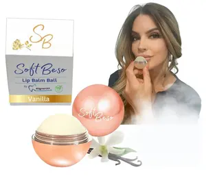 SoftBeso Lip Balm Rose Gold-Vanilla Flavor - Moisturizing Lip Balm Ball for Beautiful, Soft Lips-Hydrating & Nourishing Vegan Lip Care- For Dry